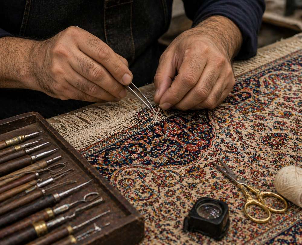 Heritage Rugs professional cleaning team at work